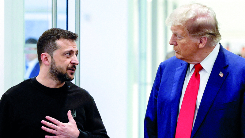 زيلينيسكي يعتقد أن ترامب قوي لكن لا يمكن التنبؤ بتصرفاته. رويترز