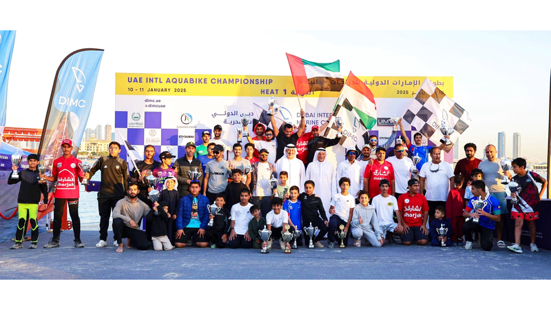 خلال تكريم الفائزين في السباق. من المصدر