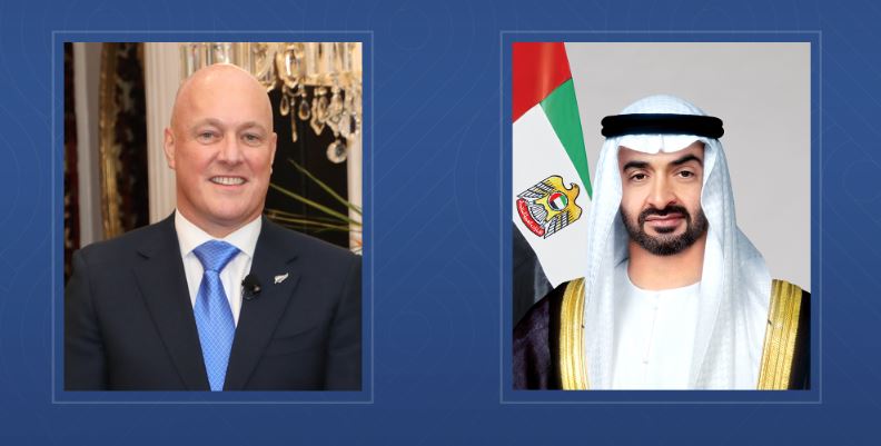رئيس الدولة ورئيس الوزراء النيوزيلندي يشهدان مراسم توقيع اتفاقية الشراكة الاقتصادية الشاملة