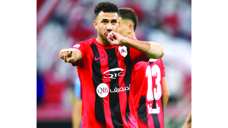 نجم الريان اللاعب المصري تريزيغيه. من المصدر