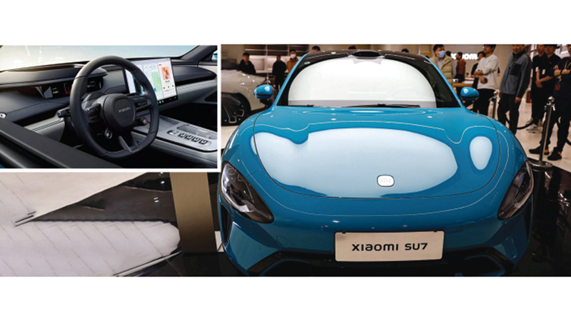 «شاومي » طرحت سياراتها الكهربائية المدعمة بتقنيات ذكية تحت اسم «إس يو »7 . رويترز