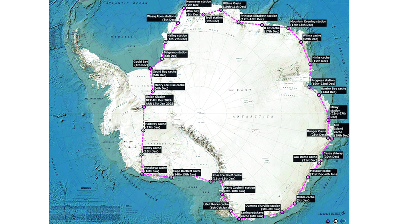 الرحلة قطعت 19 ألفاً و50 كيلومتراً. وام
