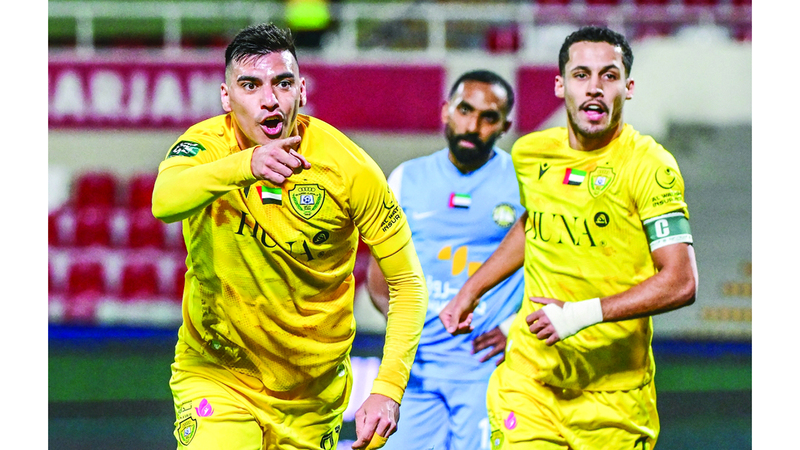 الوصل لعب بإيقاع سريع أمام كلباء. تصوير: باتريك كاستيلو