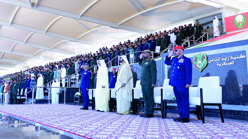 محمد بن راشد خلال فعاليات حفل التخريج. وام