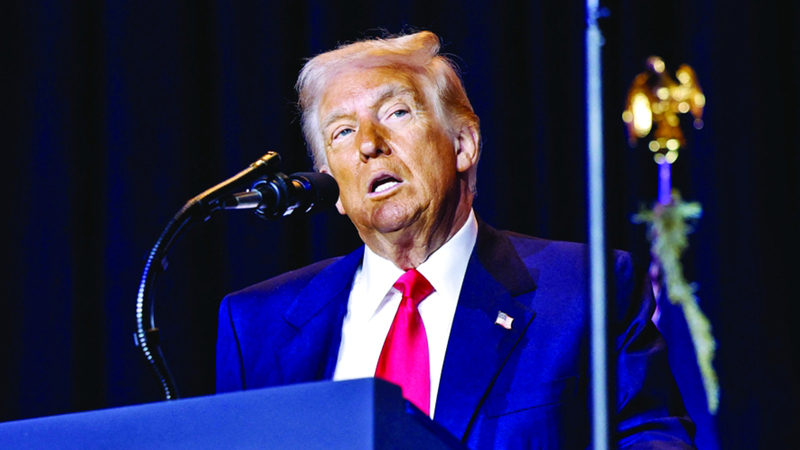 فرض تعرفة جمركية على الصين كان على رأس أولويات خطاب ترشح ترامب. أ.ف.ب