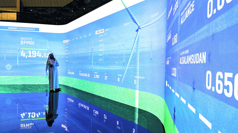 القيمة السوقية لسوق دبي المالي ارتفعت إلى 936.288 مليار درهم. تصوير: باتريك كاستيلو