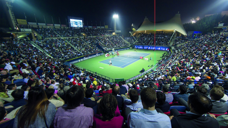 بطولات «سوق دبي الحرة» للتنس تشهد حضوراً جماهيرياً كبيراً. من المصدر