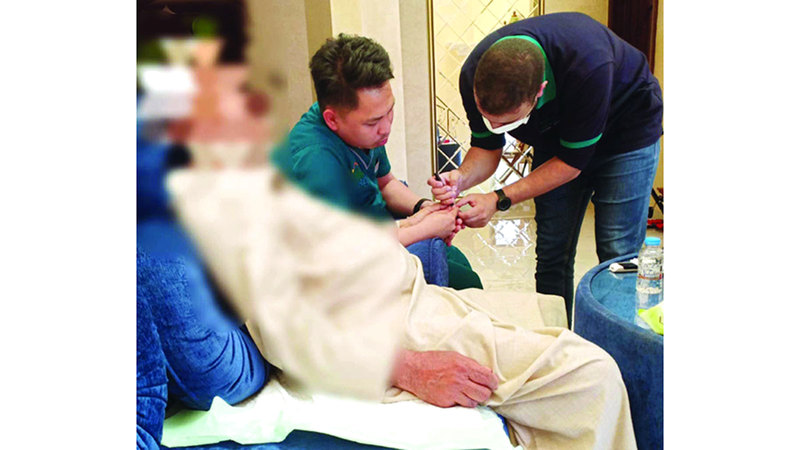 «هانوفر بي إن تي للخدمات الطبية» توفر الأطباء والممرضين للمرضى في المنازل. من المصدر