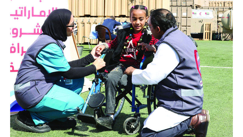 افتتاح مركز الأطراف الاصطناعية بالمستشفي الميداني الإماراتي في غزة. أرشيفية