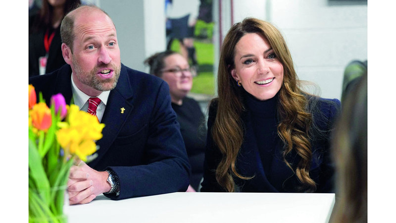 الأمير ويليام وزوجته كيت ميدلتون. أ.ف.ب