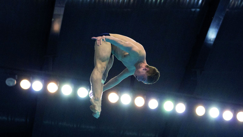 من منافسات بطولة الغطس. من المصدر