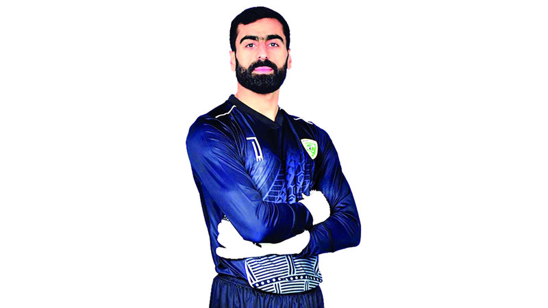 حارس مرمى نادي خورفكان أحمد حمدان. من المصدر