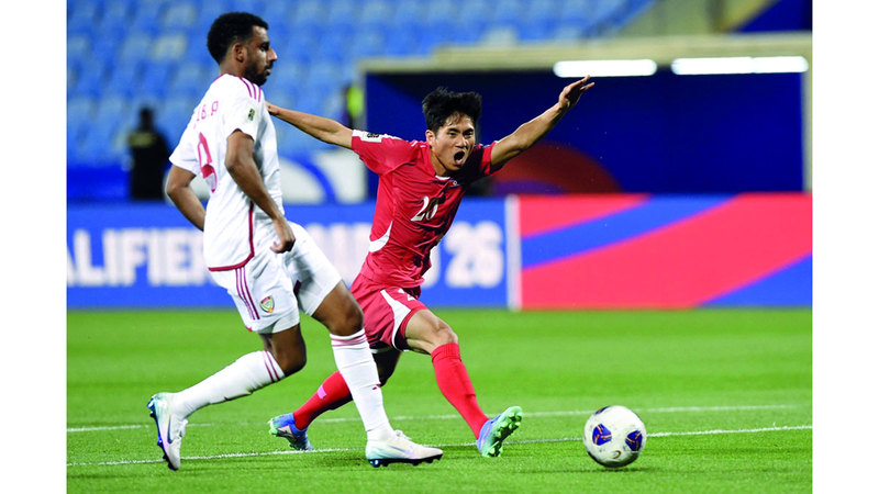 المنتخب فاز على كوريا الشمالية بصعوبة في تصفيات كأس العالم. رويترز