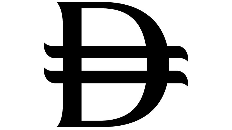 الرمز D مشتق من اسم &laquo;درهم&raquo; باللغة الإنجليزية Dirham ويتضمن خطين أفقيين. وام