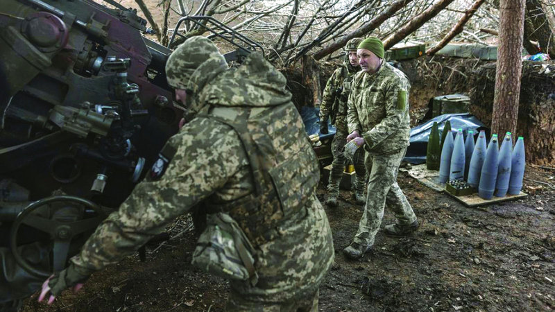 خط المواجهة الضخم لأوكرانيا مع روسيا يمتد على طول 1000 كيلومتر (600 ميل). أرشيفية