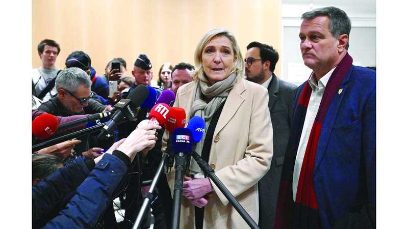 الحكم على لوبان سيظل سارياً طوال فترة الاستئناف. أ.ف.ب