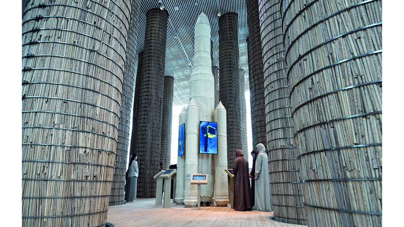 تصميم الجناح استُلهِم من النخلة برمزيتها التاريخية والتراثية. وام