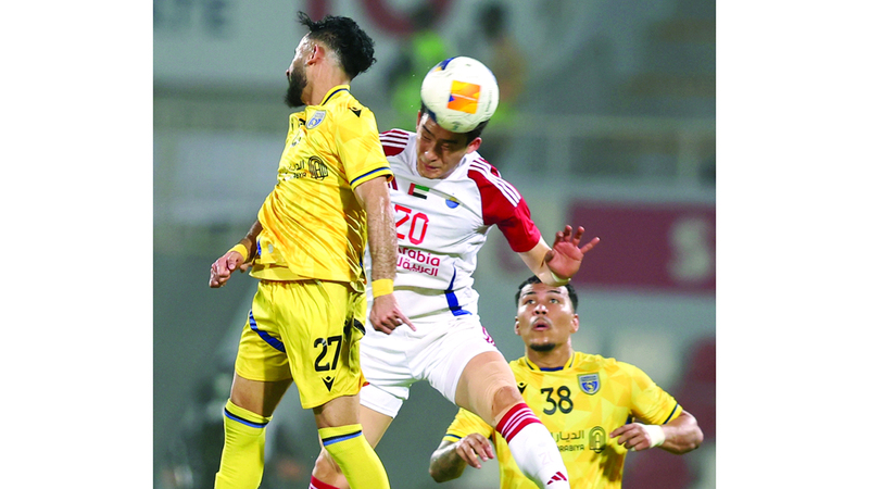 خلال مباراة الشارقة مع التعاون السعودي. تصوير: سالم خميس