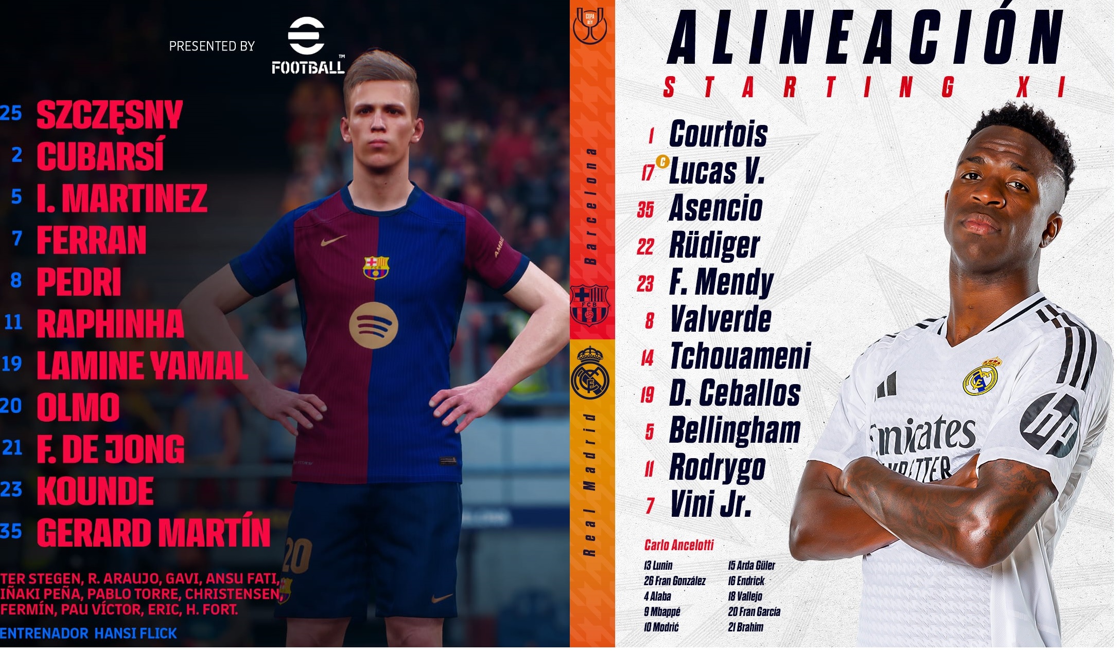 التشكيل الرسمي لريال مدريد وبرشلونة في "كلاسيكو الكأس"