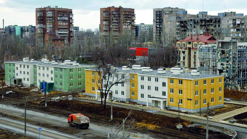 مساكن جديدة شيدتها روسيا في ماريوبول. من المصدر