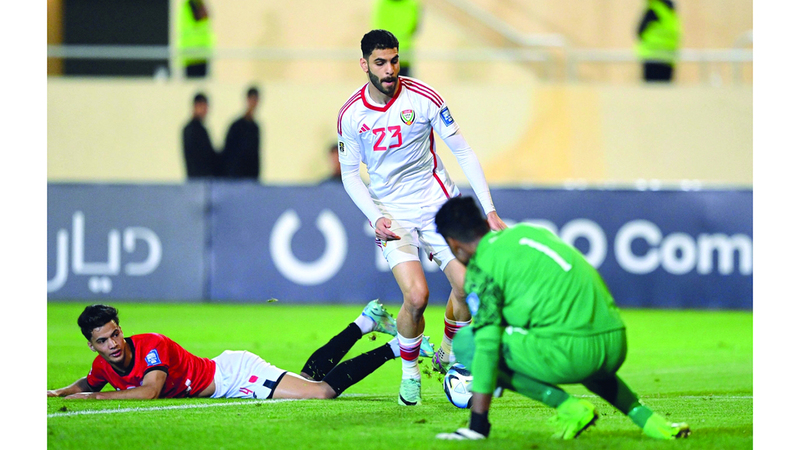 سلطان عادل خلال إحدى مبارياته مع المنتخب. من المصدر