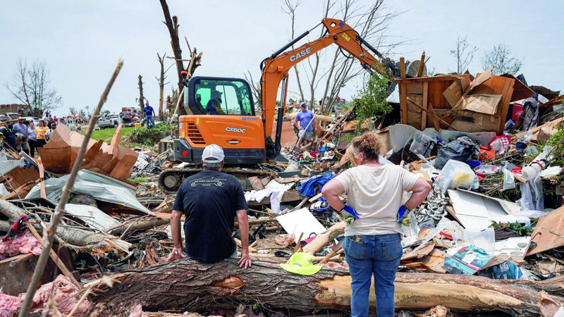 الأعاصير الأخيرة في أميركا تسببت في مقتل العشرات وخسائر بالمليارات. رويترز