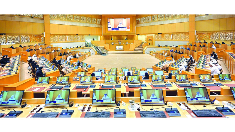 جانب من جلسة المجلس الوطني. من المصدر