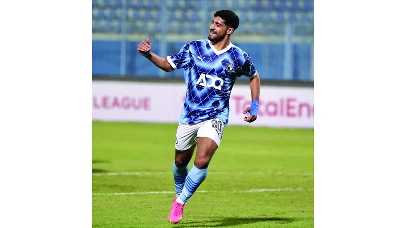 لاعب بيراميدز المصري إبراهيم عادل. من المصدر