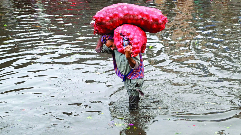الأرصاد الجوية تتوقع هطول مزيد من الأمطار الغزيرة. أ.ف.ب