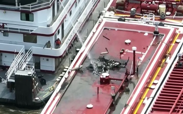 الصورة: مصرع شخصين في سقوط مروحية أميركية