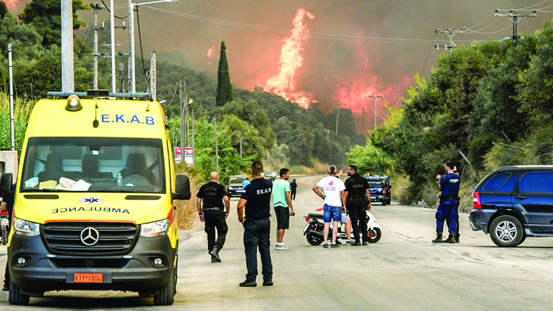 الحرائق تسببت في أضرار كبيرة بالغابات والمزارع. رويترز