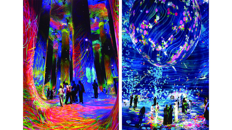 «تيم لاب فينومينا» يؤسِّس لنفسه مكاناً خاصاً بعيداً عن المفهوم الكلاسيكي للأعمال الفنية. تصوير: إريك أرازاس