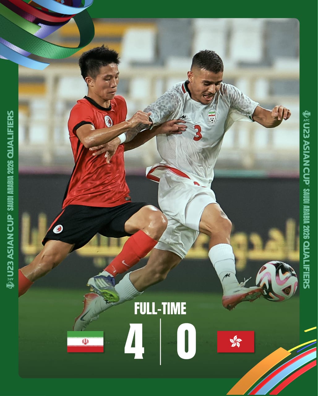 إيران تكسب هونغ كونع برباعية في تصفيات آسيا تحت 23 سنة