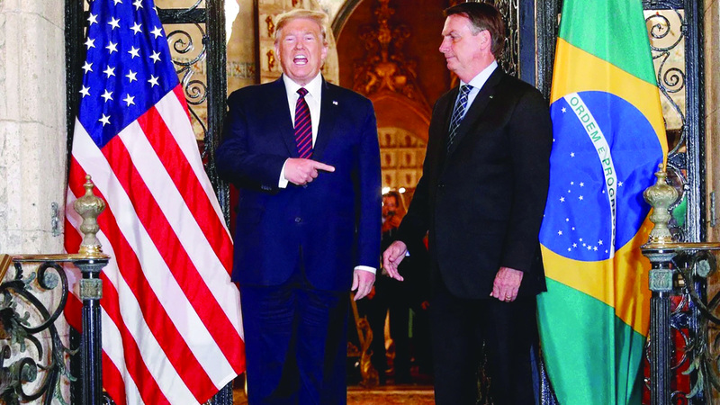 ترامب حليف مقرب للغاية من بولسونارو. من المصدر