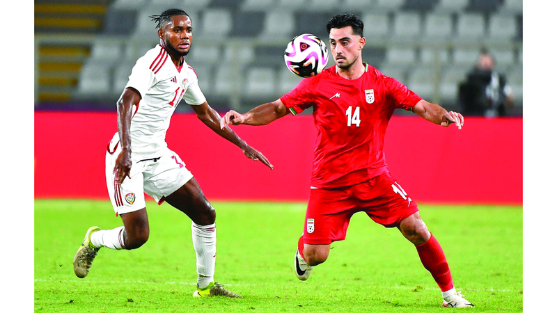 جانب من مباراة المنتخب الأولمبي أمام إيران. تصوير: إريك أرازاس