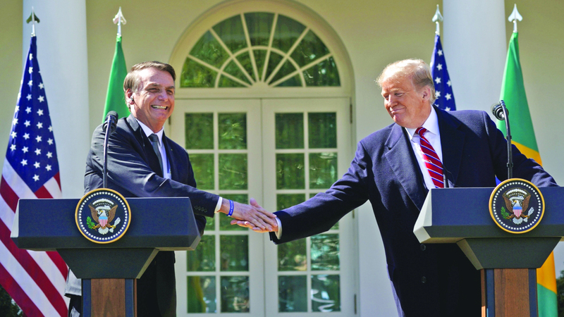 ترامب غيّر السياسة الأميركية إزاء أميركا اللاتينية لإجبار البرازيل على إطلاق سراح بولسونارو. رويترز