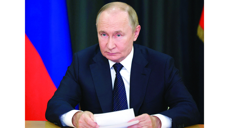 بوتين قال إن أمن أوكرانيا جزء من أي تسوية يتم التوصل إليها عبر المفاوضات. رويترز