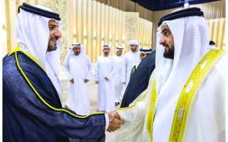 الصورة: أحمد بن محمد يحضر أفراح القاسمي