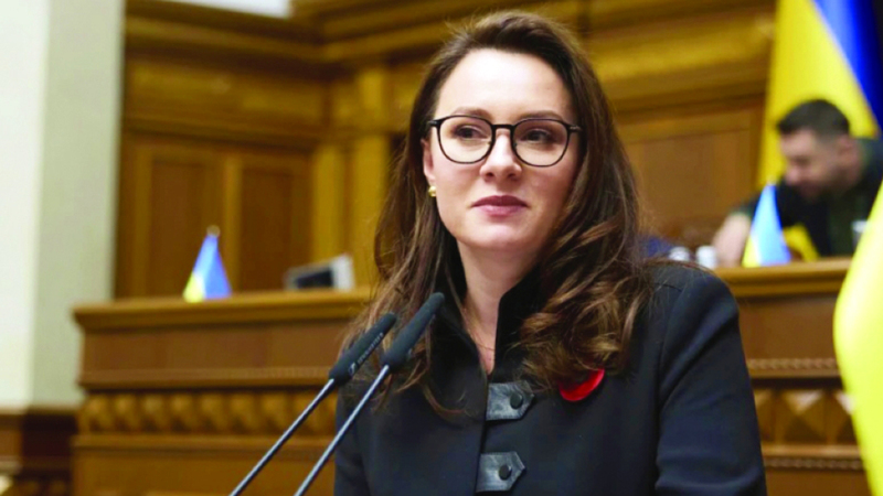 رئيسة الوزراء الأوكرانية تقدر احتياجات بلادها المالية للعام المقبل بنحو 50 مليار دولار. أ.ب