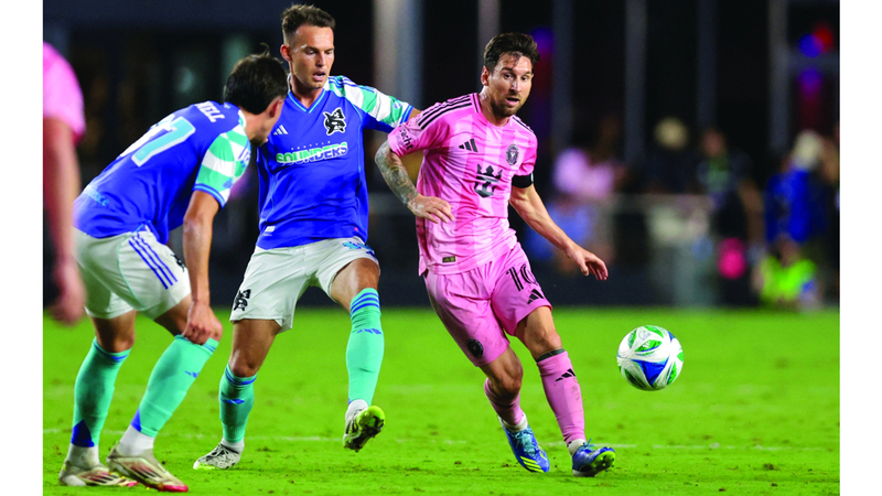 ميسي مع فريق إنتر ميامي يظهر على قناة دبي الرياضية. أرشيفية