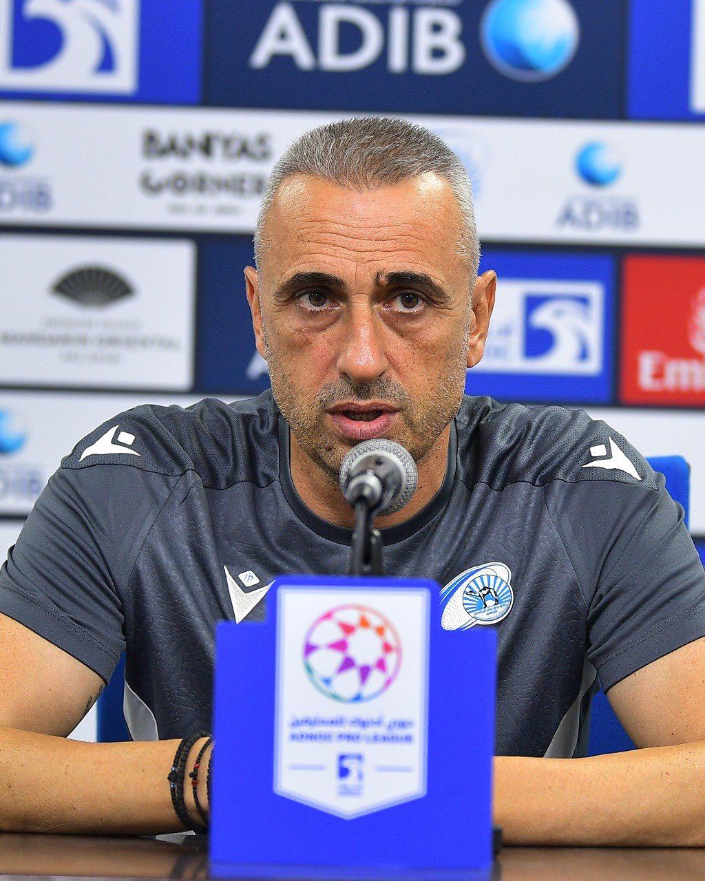 بني ياس يقيل مدربه بيتيف بعد ساعتين من الخسارة أمام الجزيرة