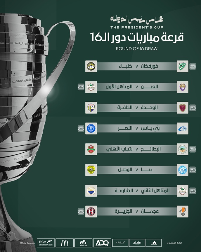 غياب «الديربيات» والقمم في ثمن نهائي كأس رئيس الدولة
