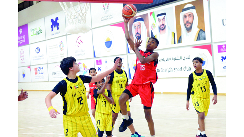 جانب من مسابقات الأشبال في الموسم الماضي لكرة السلة. من المصدر