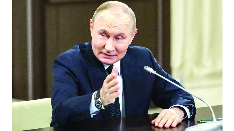 بوتين ألقى باللوم على الولايات المتحدة وحلفائها في تدهور حالة الاستقرار الاستراتيجي. إي.بي.إيه