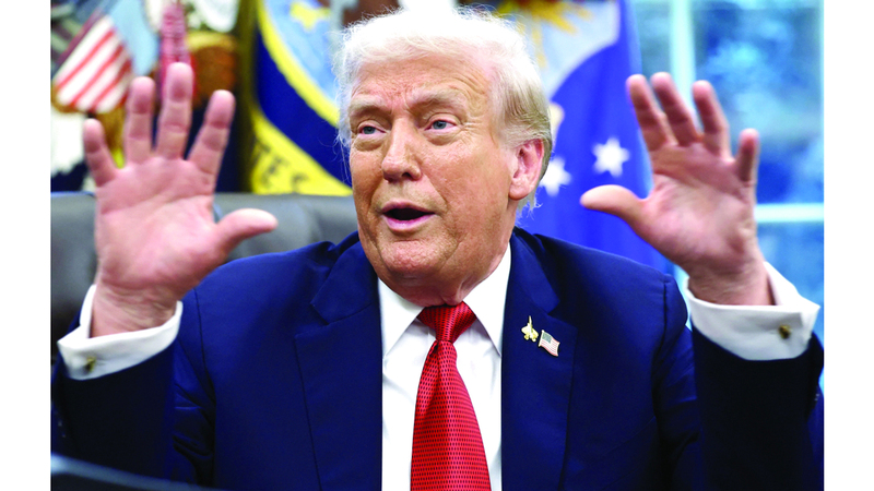 ترامب أعلن أن انتصار أوكرانيا ممكن إذا استخدمت قدراتها بصورة جيدة. رويترز