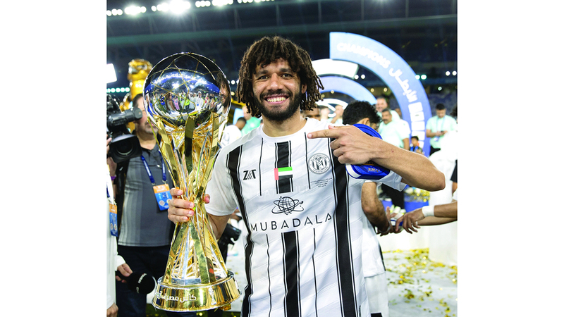 النني قاد الجزيرة للقب كأس المحترفين الموسم الماضي. من المصدر