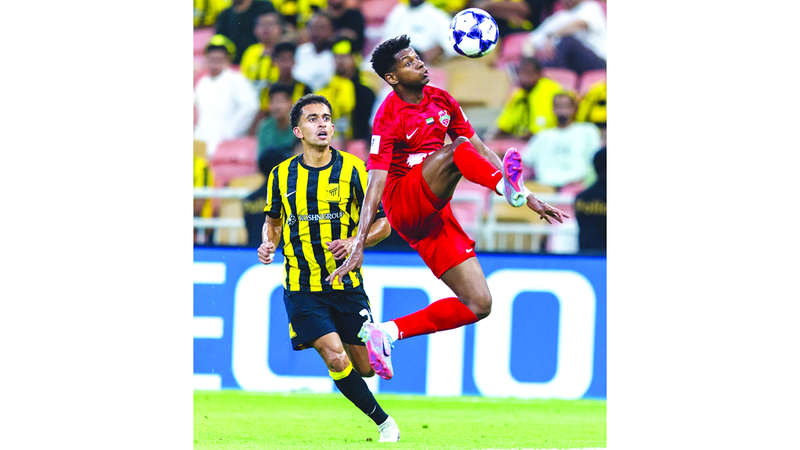 يحيى الغساني شارك في الشوط الثاني أمام الاتحاد السعودي. من المصدر