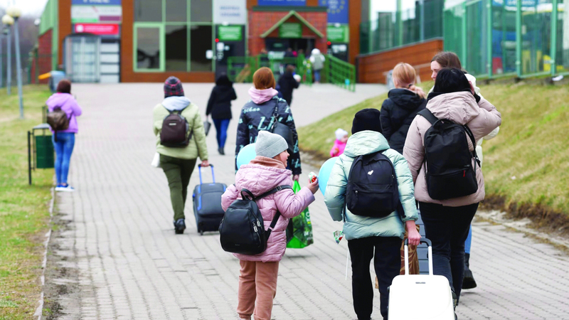 4.5 ملايين أوكراني سجلوا أنفسهم كلاجئين داخل البلاد. رويترز