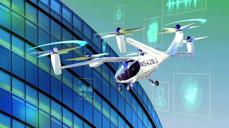 التاكسي الجوي سيوفر خدمة مميّزة للراغبين في التنقّل السهل والسريع والآمن بدبي. من المصدر 