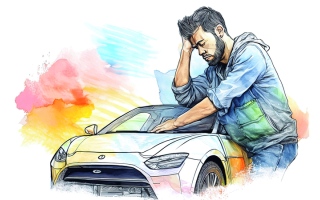 الصورة: شاب يشتري سيارة بـ 670 ألف درهم ويكتشف تعرّضها لـ 4 حوادث كبيرة